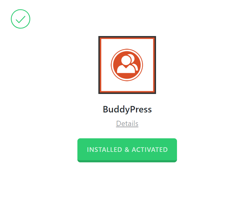 BuddyPress Activated