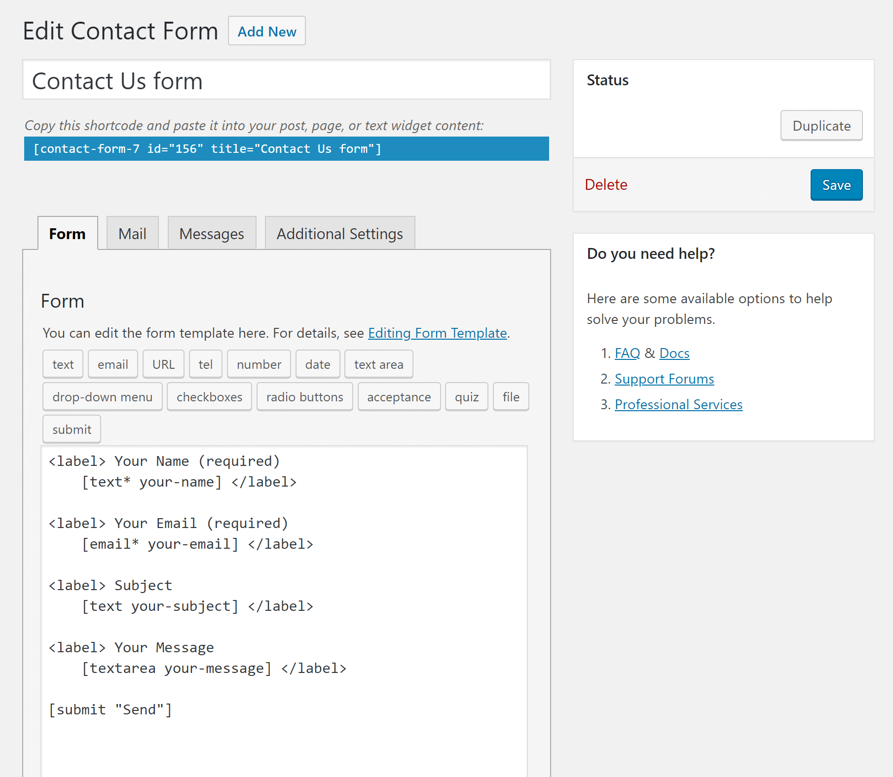 Contact Form 7 Overview