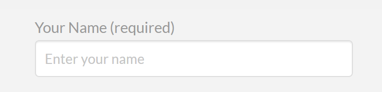 Contact Form 7 Enter Your Name