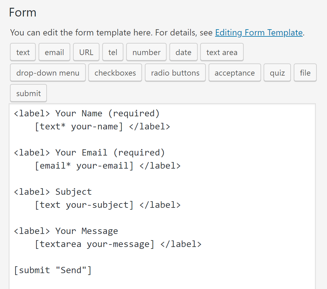 Contact Form 7 Set Your Subject