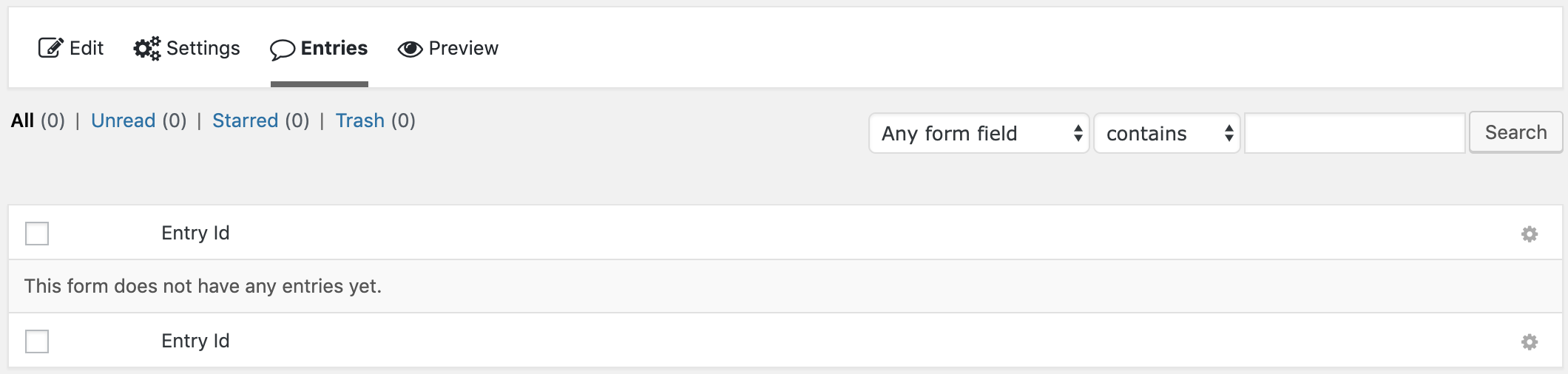 Gravity Forms Entries