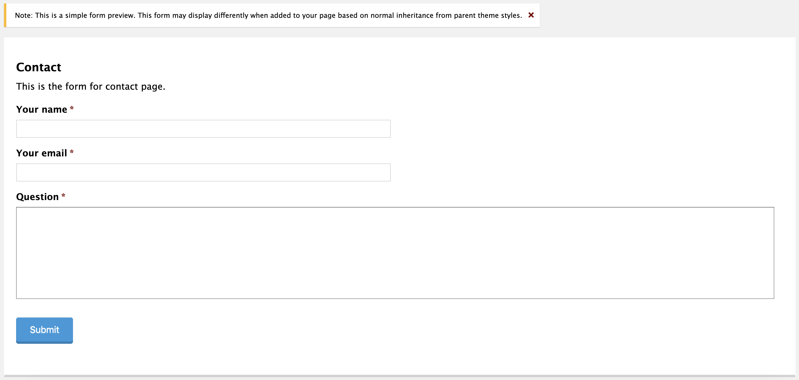 Gravity Forms Preview
