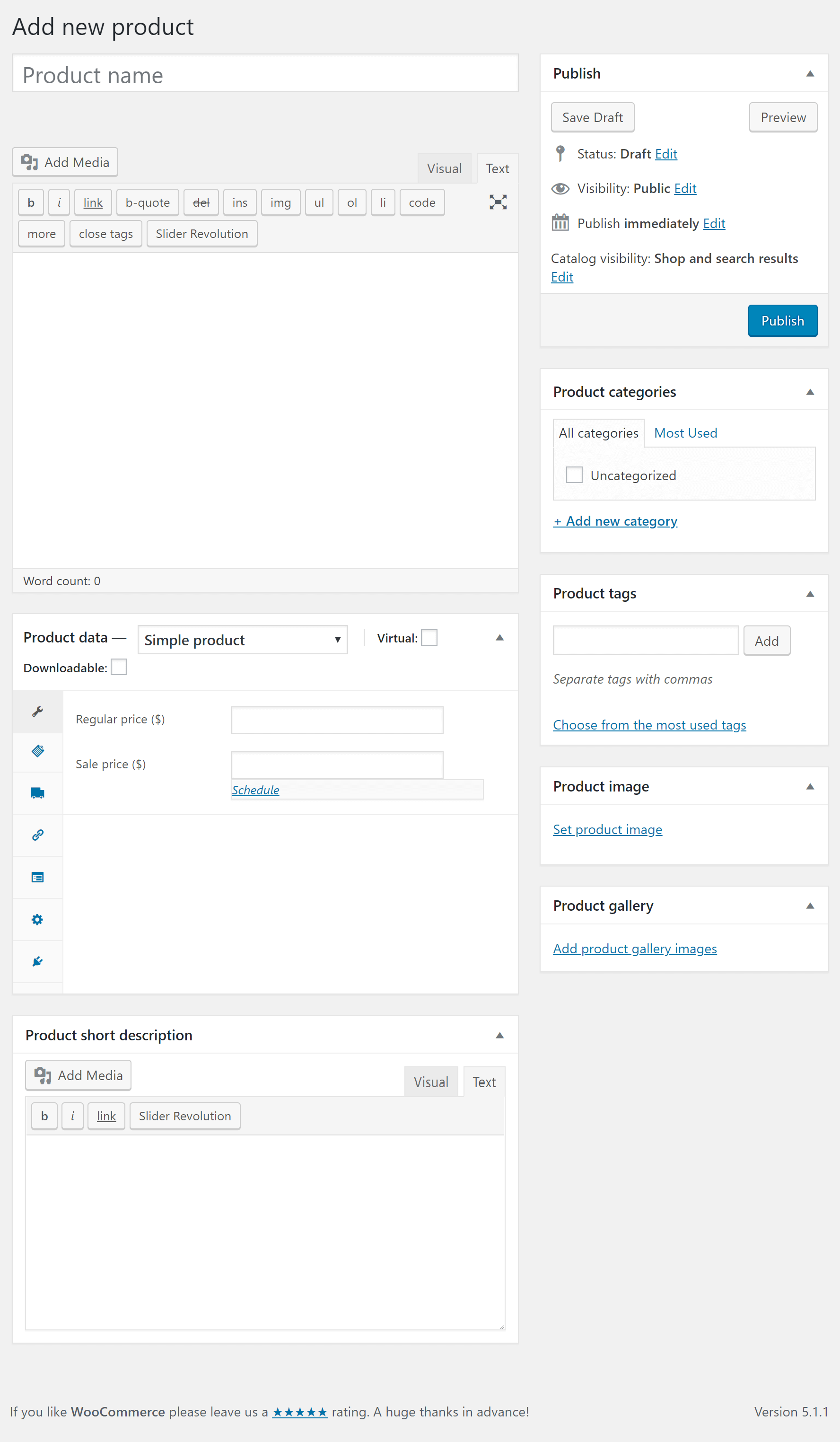 WooCommerce Add Product