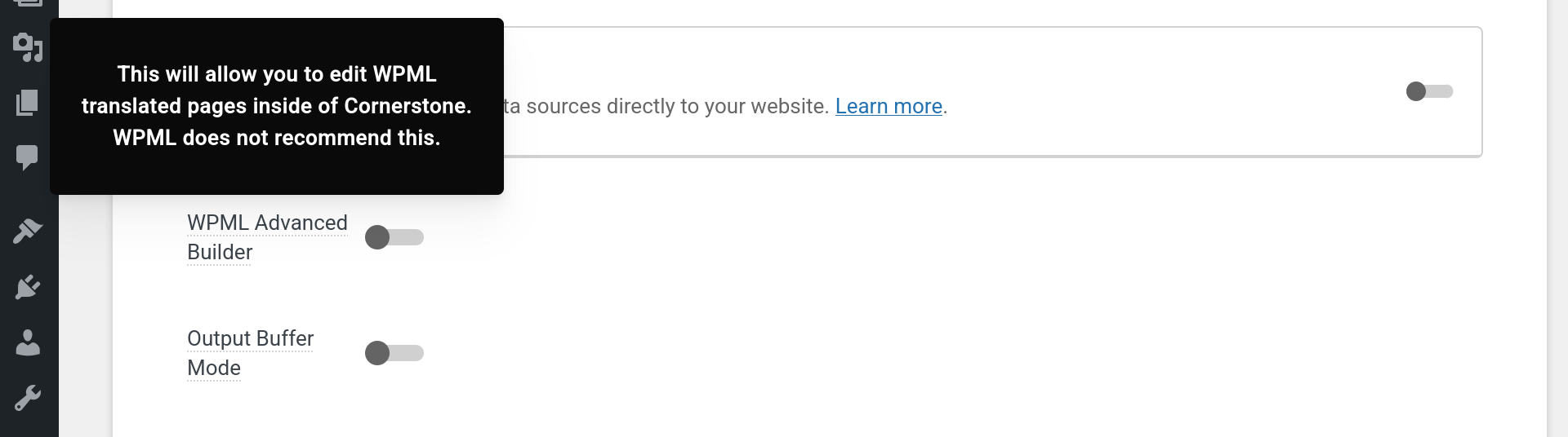 WPML Advanced Builder Toggle