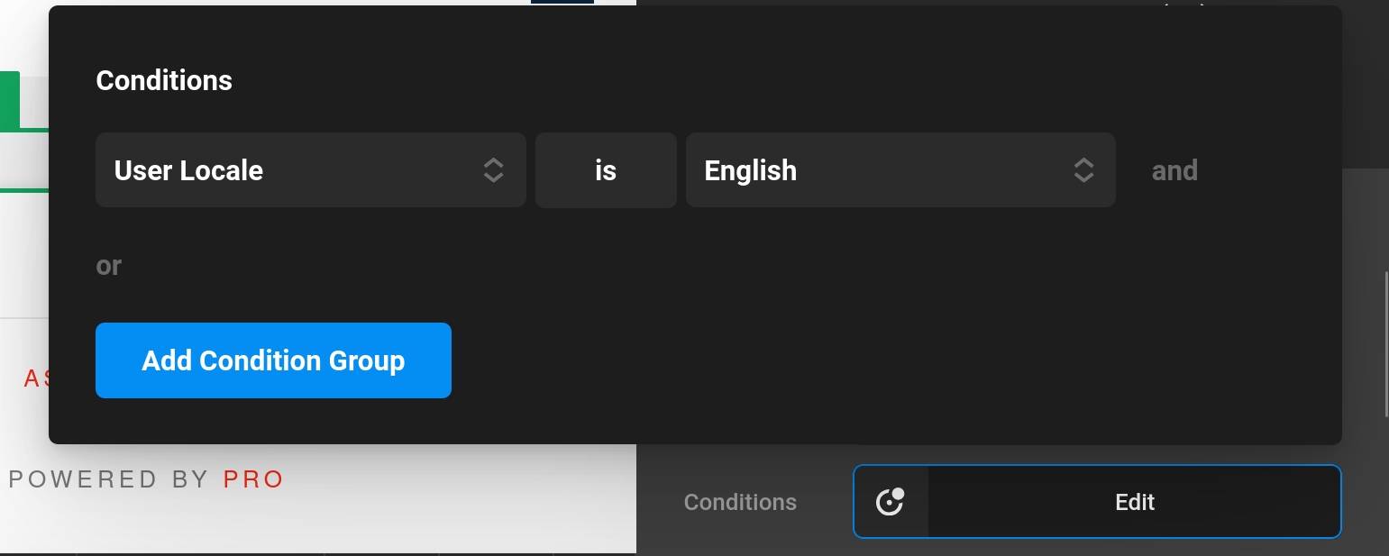 WPML Condition User Locale