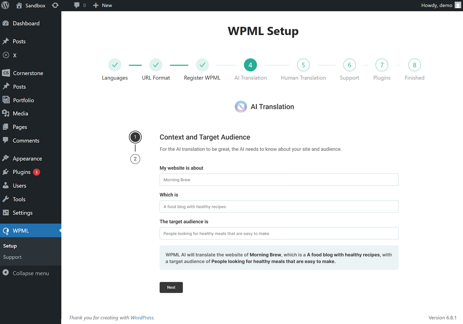 WPML Setup