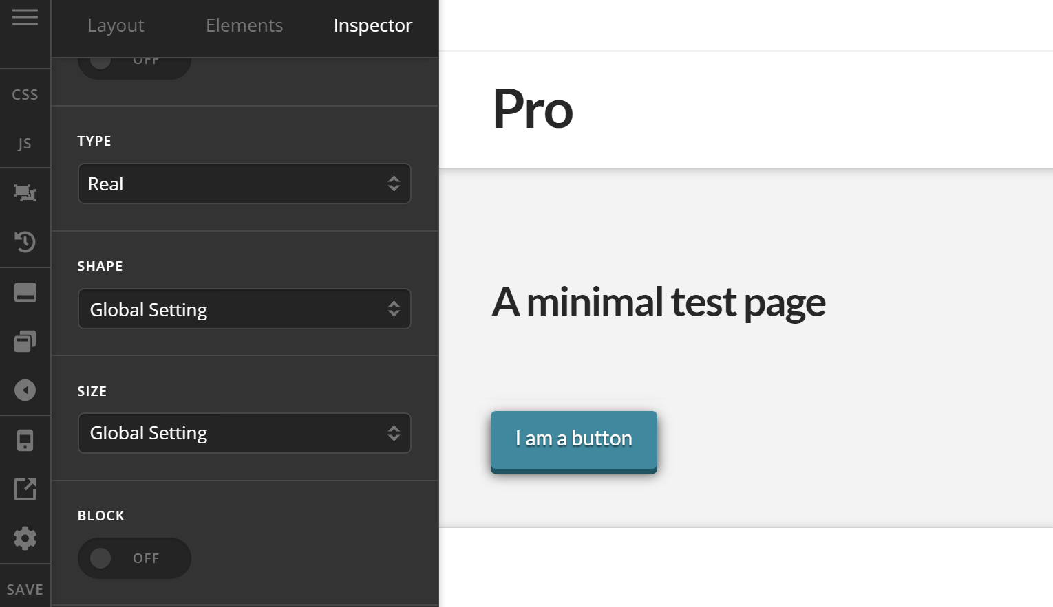 Theme Options Button Type Global Setting