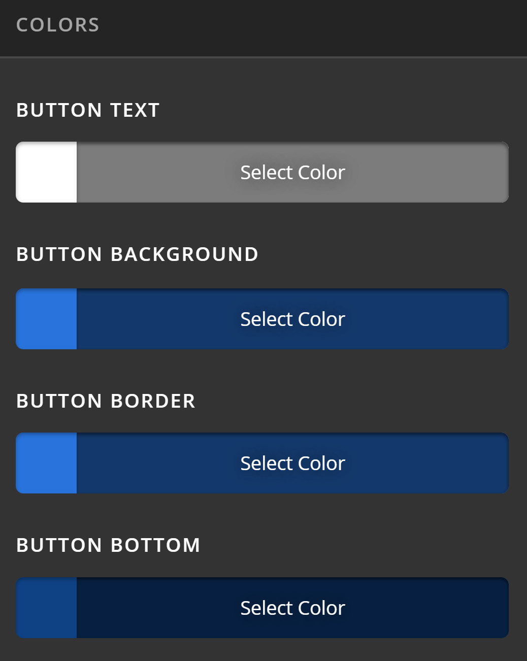 Theme Options Button Colors