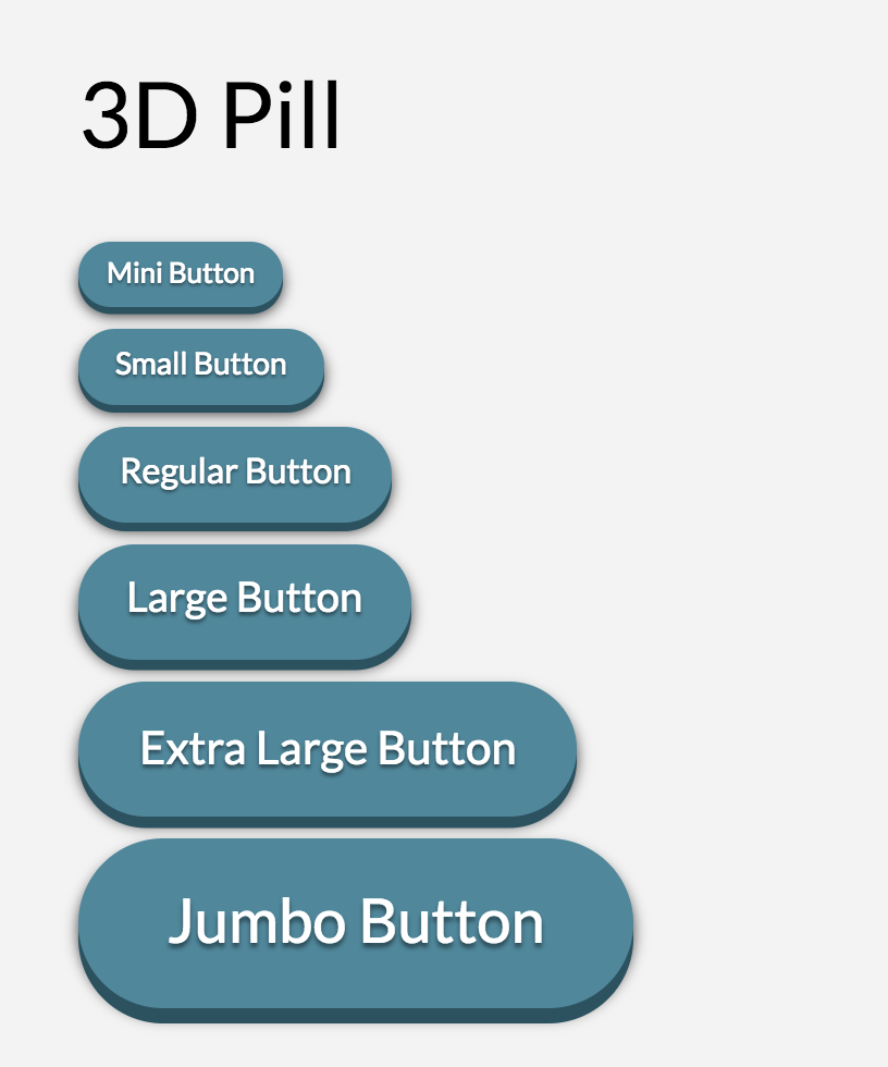 Button Shape 3D Pill