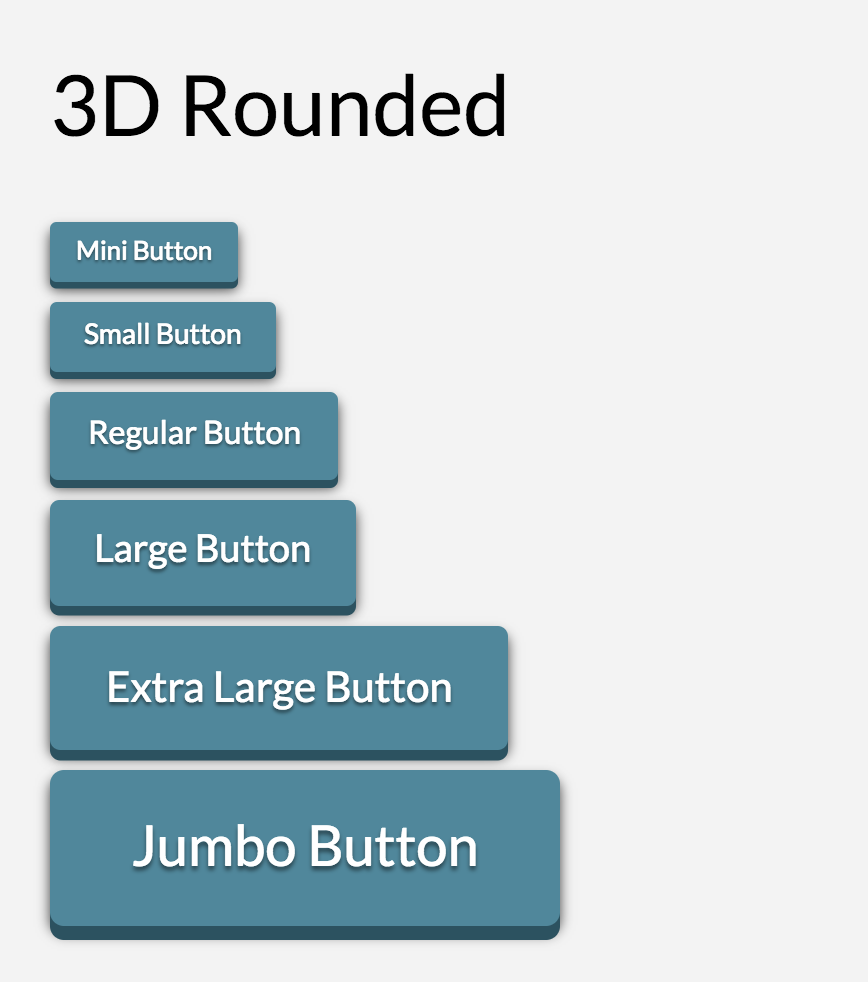 Button Shape 3D Rounded