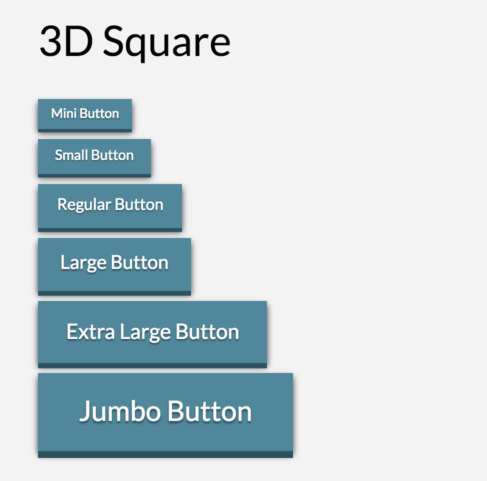 Button Shape 3D Square