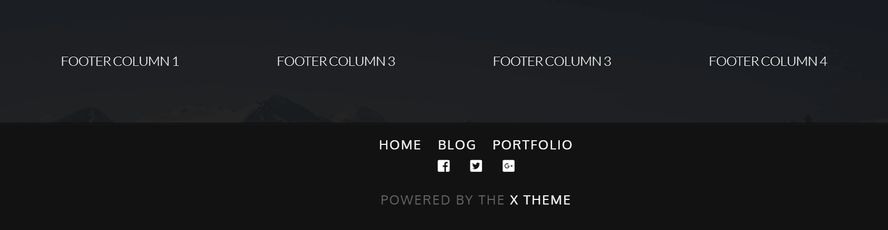 Widget Based Footer