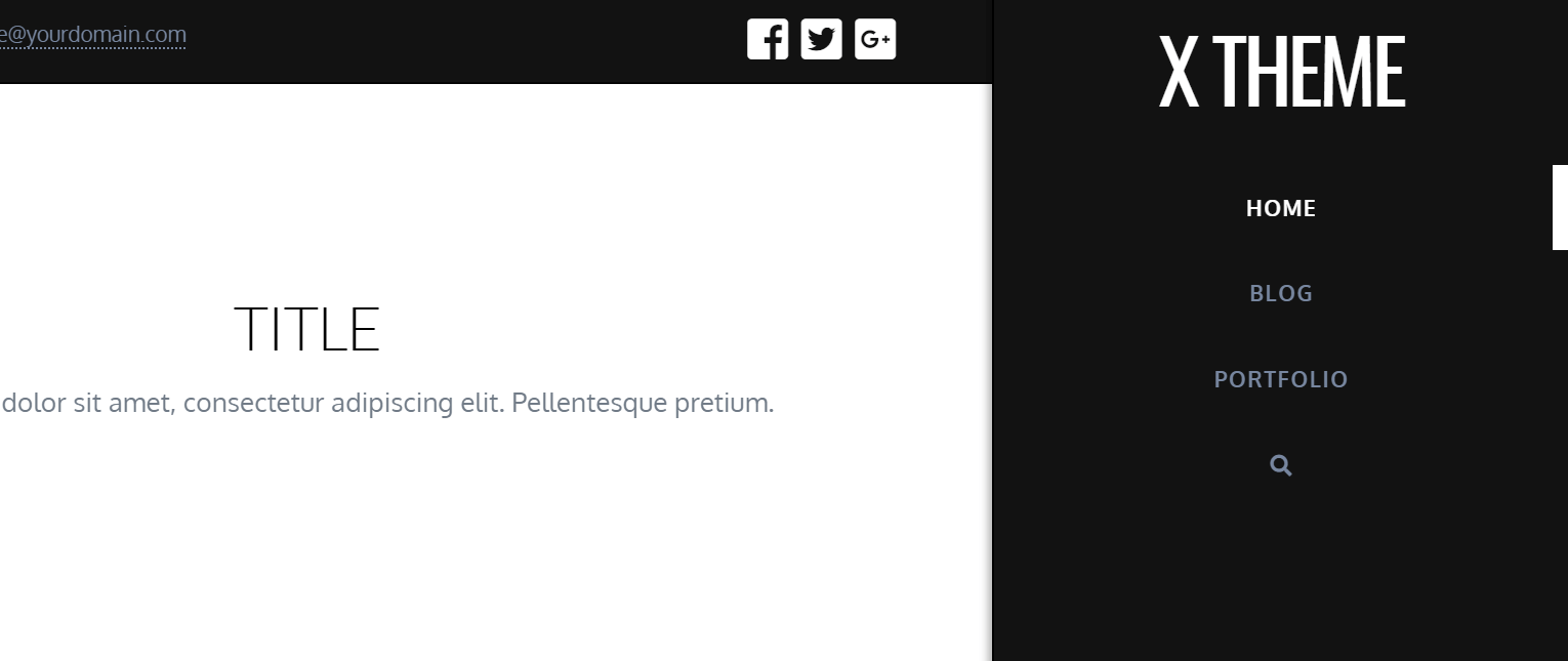 Header Example Fixed Right
