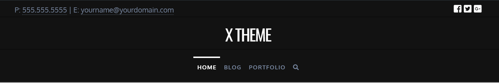 Header Example Stacked Logo