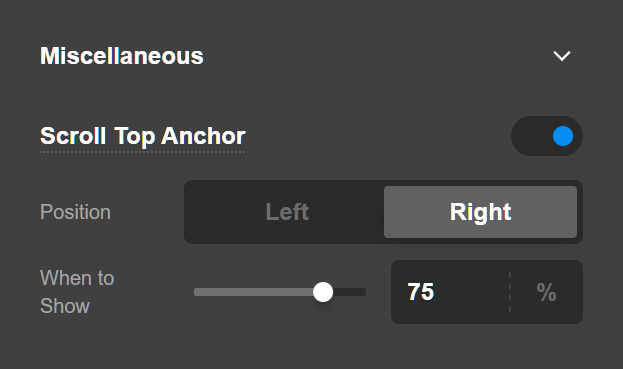 Theme Options Miscellaneous