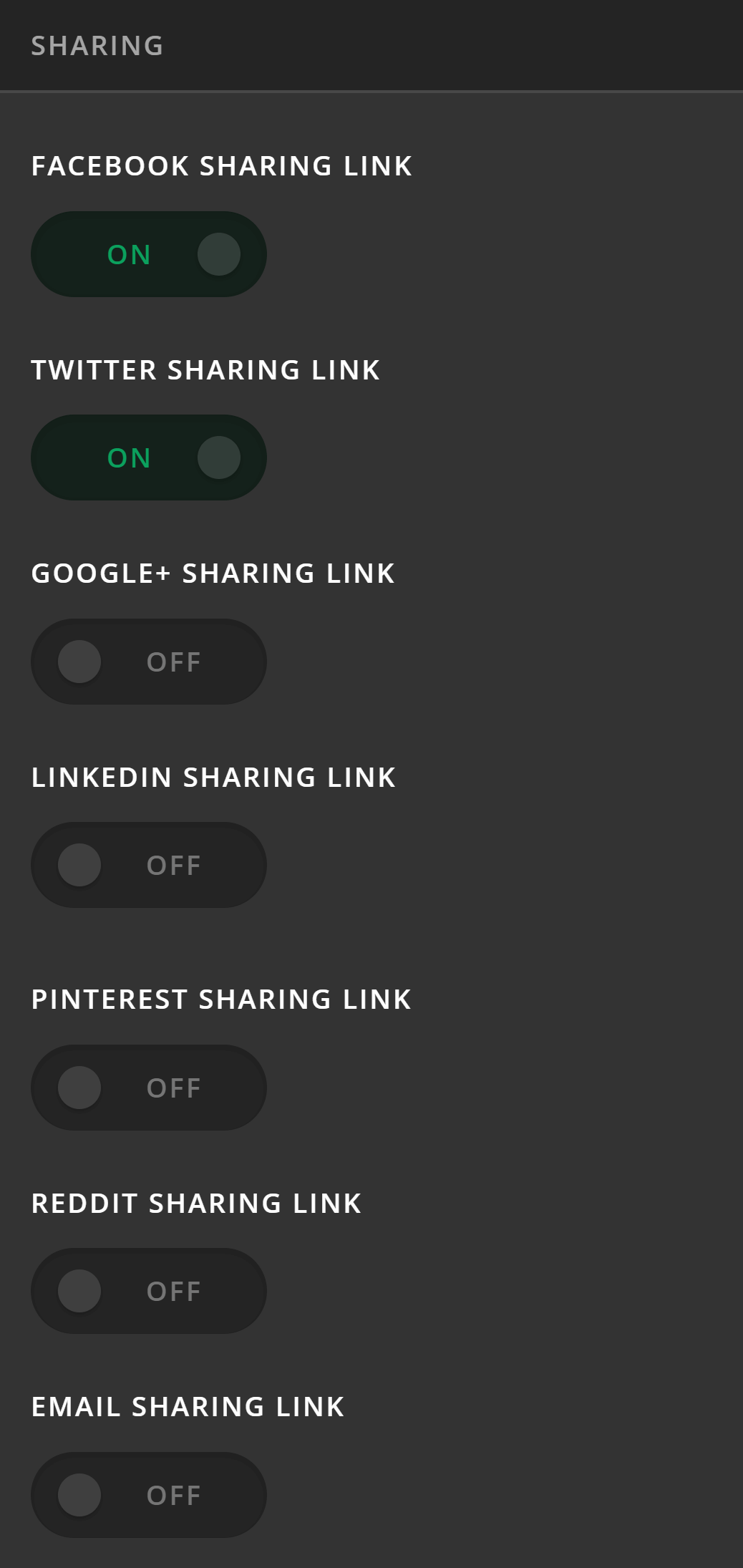 Theme Options Sharing