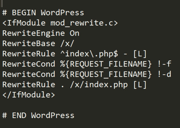 htaccess File Example