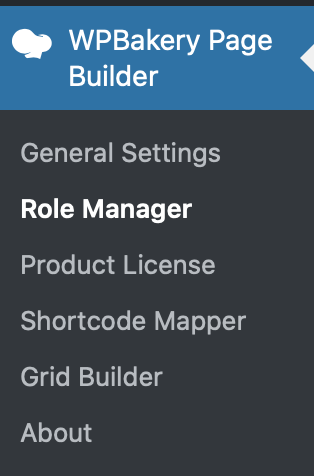 WP Bakery Page Builder Role Manager