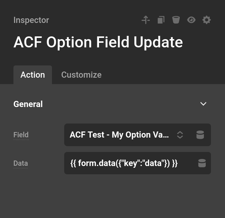 ACF Option Field
