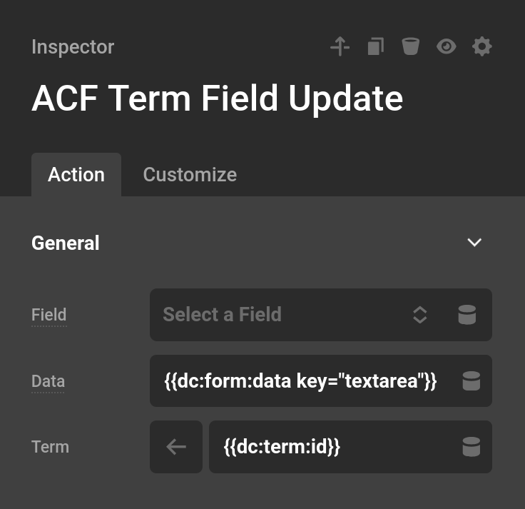 ACF Term Field