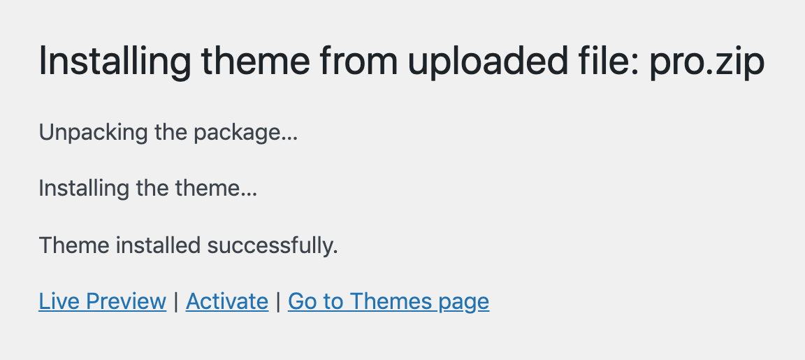 Installation and Validation