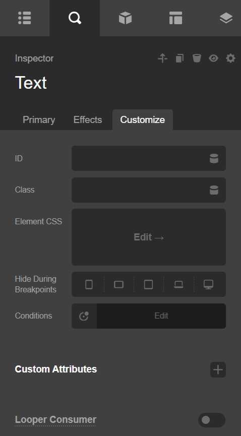 Element Setup CSS Example