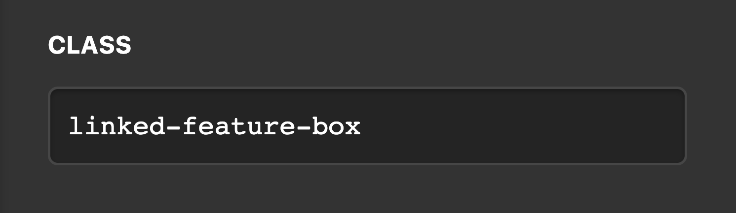 Big Linked Feature Box Class