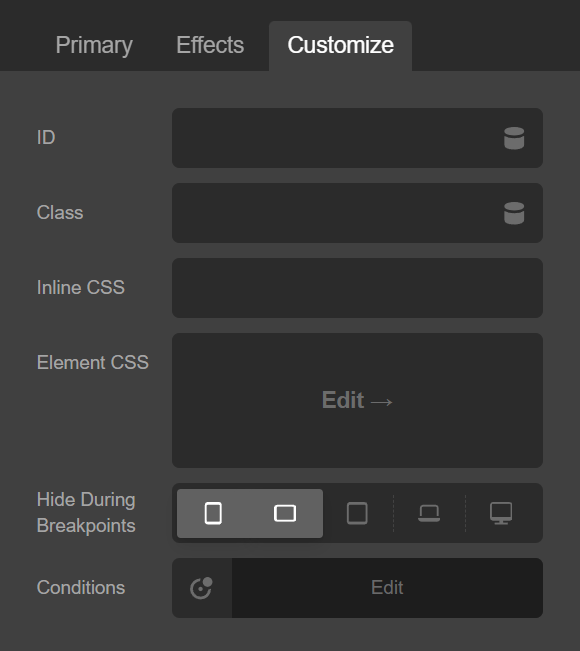 Hide or Show Content by Device Size